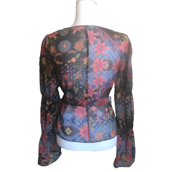 BCBGeneration Sheer Wrap Blouse - Picture 5 of 7